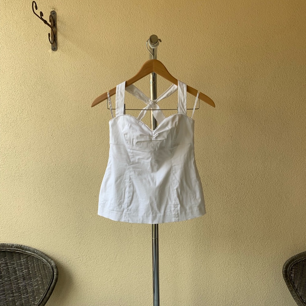 Lilly Pulitzer White Halter Top Sz 2